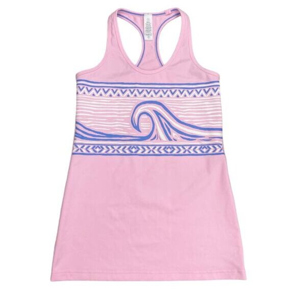 IVIVVA By Lululemon Girls Make Waves KeepUrCool Racerback Tank 14 Pink - Picture 2 of 4